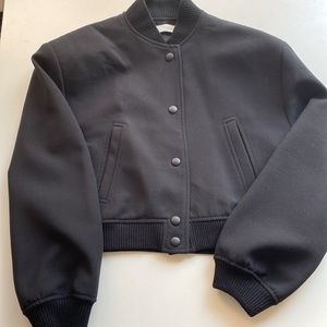 Zara wool blend crop bomber